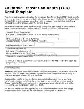 Attorney-Approved  Transfer-on-Death Deed Form for California