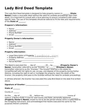 Free Lady Bird Deed Form