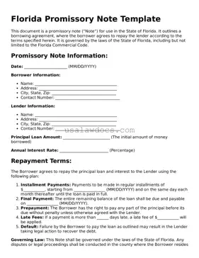 Attorney-Approved  Promissory Note Form for Florida