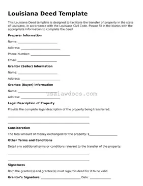Attorney-Approved  Deed Form for Louisiana