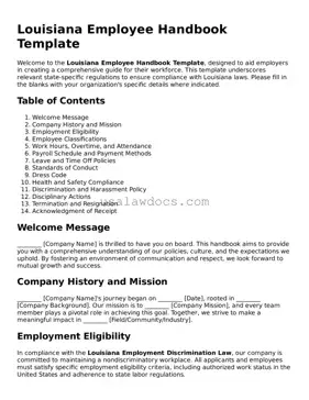 Attorney-Approved  Employee Handbook Form for Louisiana
