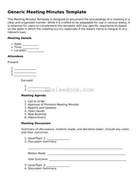 Free Meeting Minutes Form