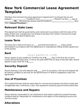 Attorney-Approved  Commercial Lease Agreement Form for New York