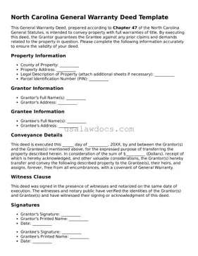 Attorney-Approved  Deed Form for North Carolina