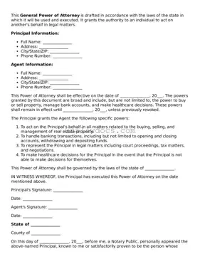Free Power of Attorney Form