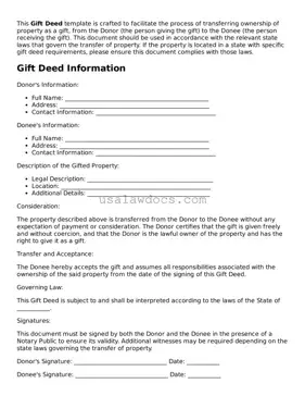 Free Gift Deed Form