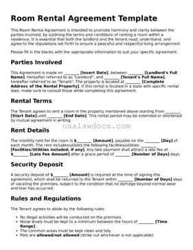 Free Room Rental Agreement Form