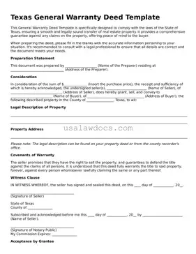 Attorney-Approved  Deed Form for Texas