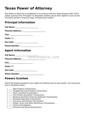 Attorney-Approved  Power of Attorney Form for Texas